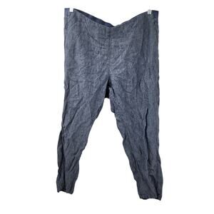 J JILL Love Linen Blue Pants Womens Plus Size 2X